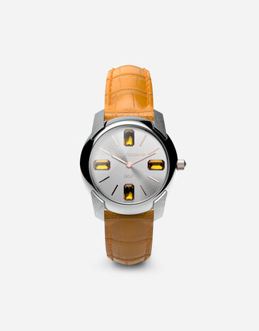 Dolce & Gabbana Watch with alligator strap White WWQA2GWSPBL