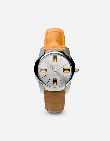 Dolce & Gabbana Reloj con correa de caimán Dorado WANR1GWMIXD