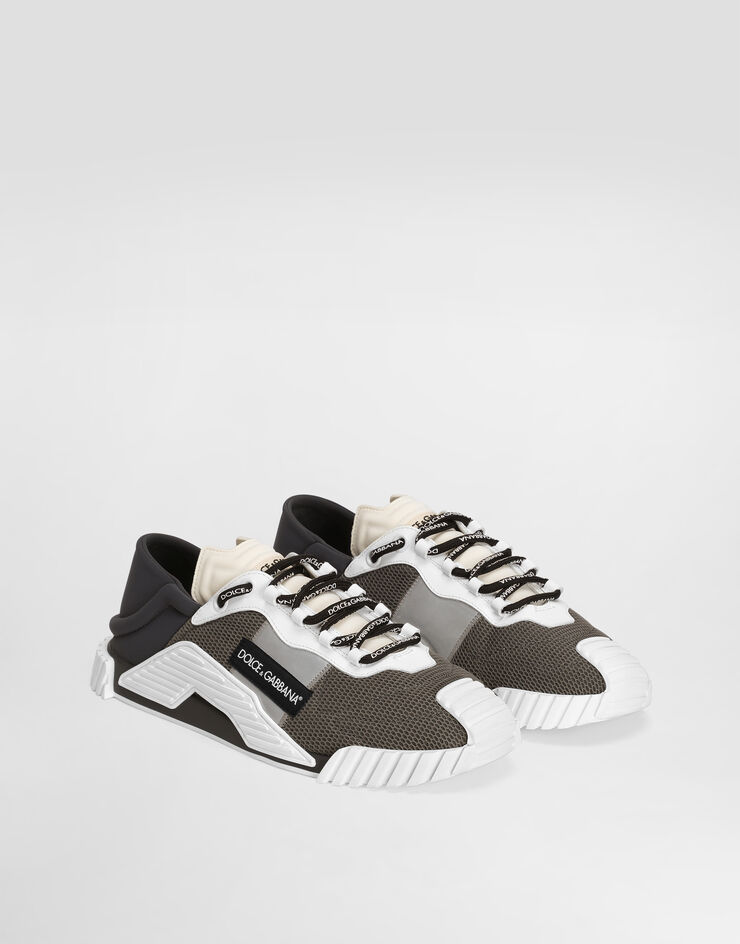 Dolce & Gabbana NS1 slip on sneakers in mixed materials Grey CS1769AJ968