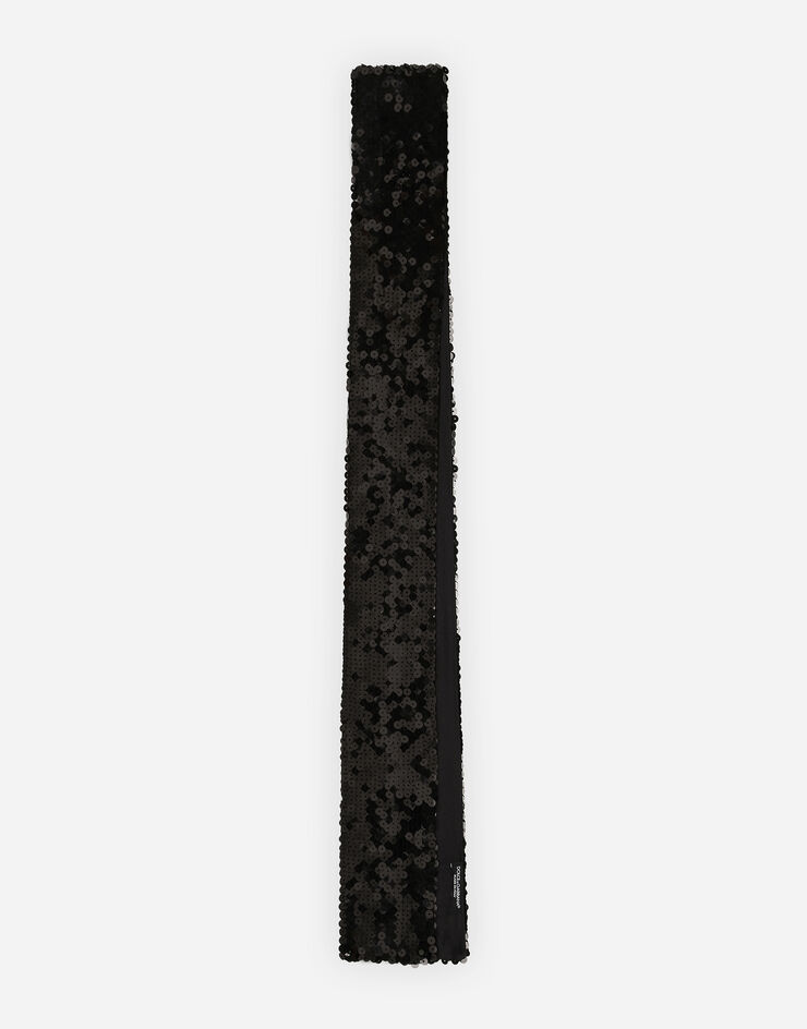 Dolce & Gabbana Sequined scarf Black GQ340EFLSEP