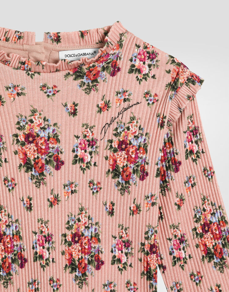 Dolce & Gabbana Floral-print cotton t-shirt Multicolor L2JTPKHS7MK