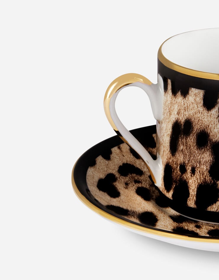 Dolce & Gabbana Gift Box With 2 Porcelain Espresso Cups With Saucers Multicolor TC0S23TCA71