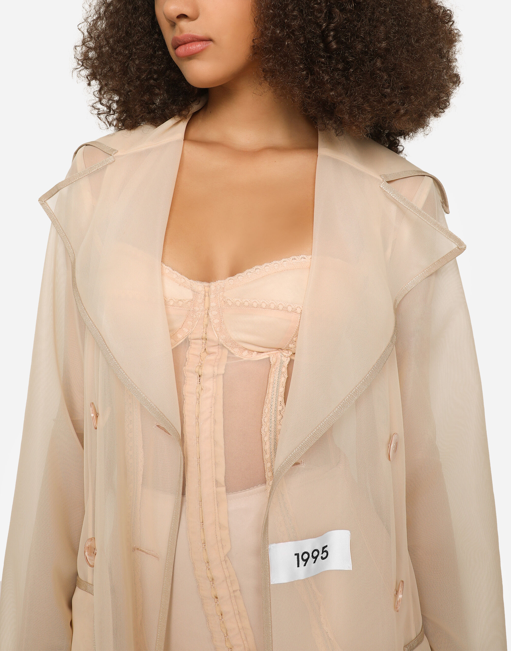 Dolce and gabbana pink coat discount