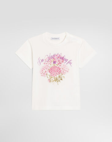 Dolce & Gabbana Jersey t-shirt with embroidery White L2JTITG7Q3M