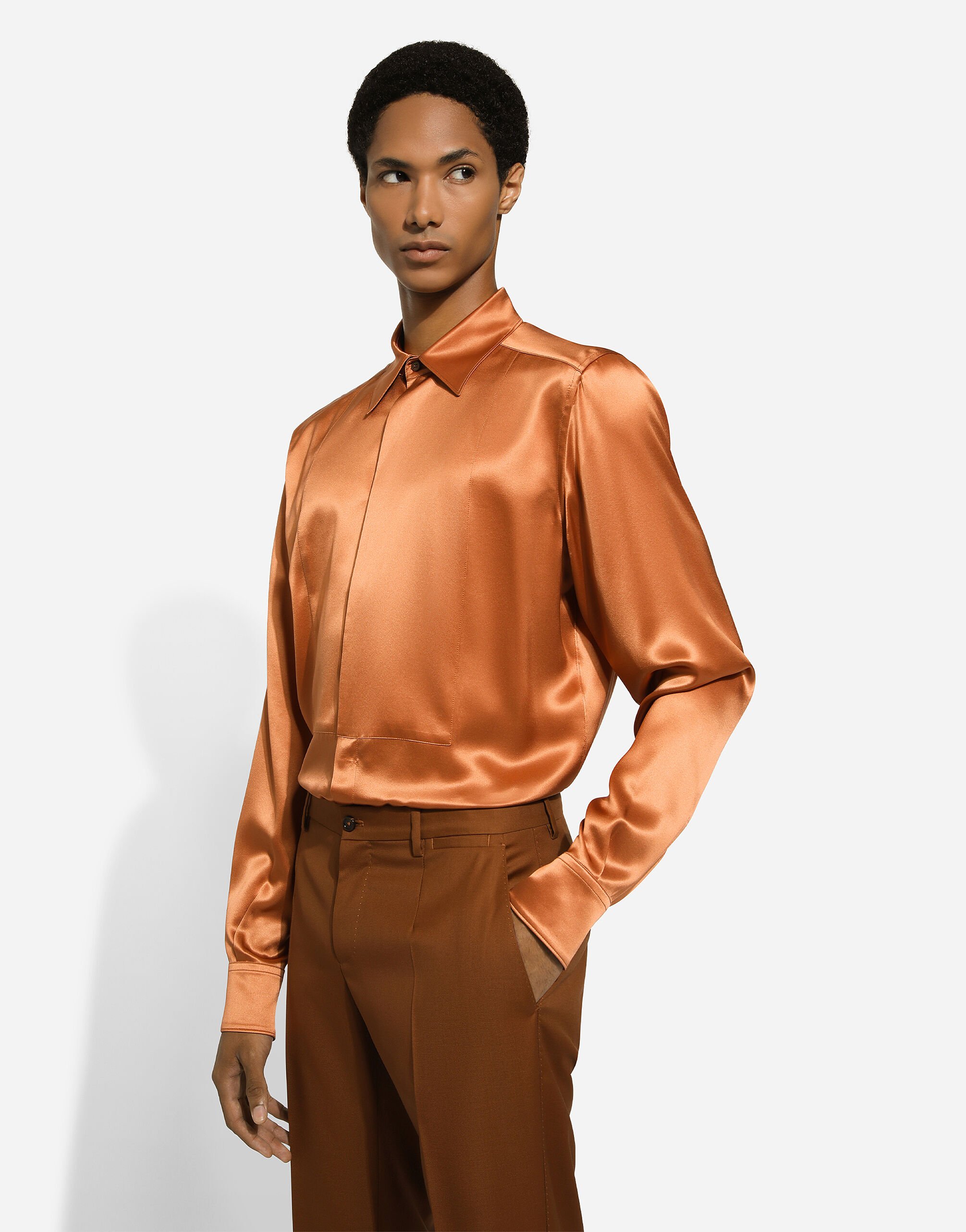Camicia in raso di seta store