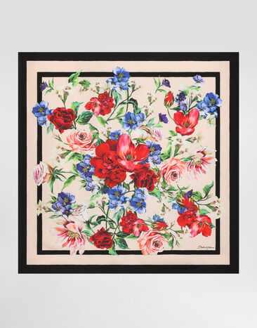 Dolce & Gabbana Floral-print silk twill foulard (90x90) Print FN090RGDC5G