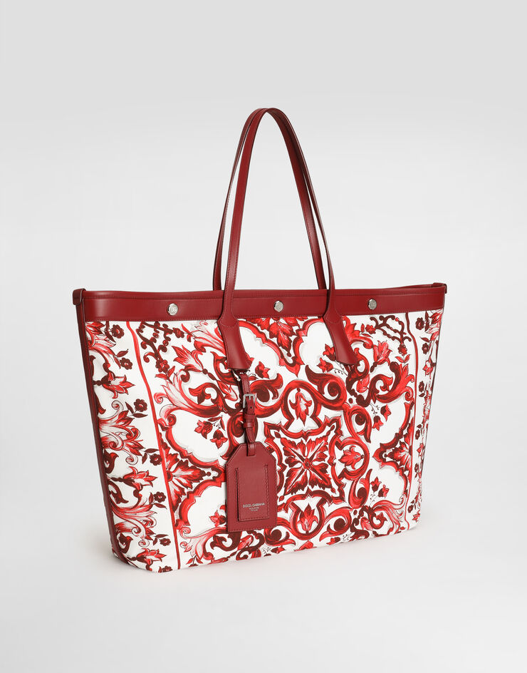Dolce & Gabbana Atene shopping bag in majolica-print canvas Dolce & Gabbana Atene shopping bag in majolica-print canvas Multicolor BM7806A0642