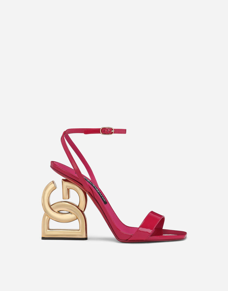 Sandalette 3.5 aus Lackleder in Fuchsia für Damen | Dolce&Gabbana®