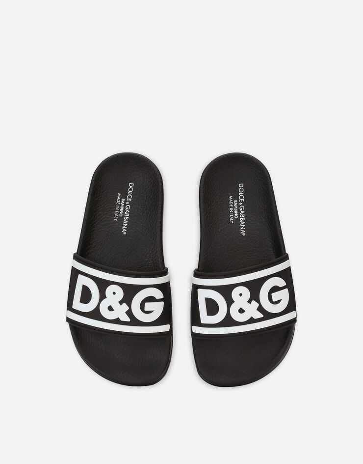 Dolce & Gabbana Rubber sliders with logo print Multicolor DD0320AQ858