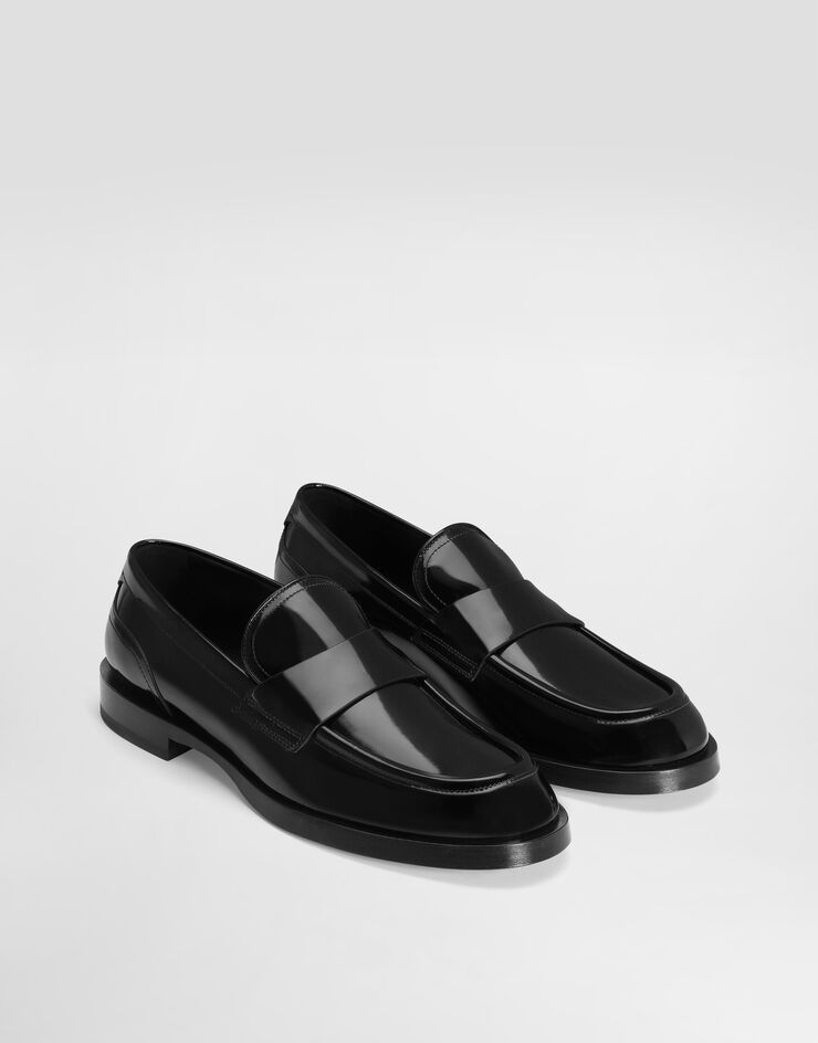 Dolce&Gabbana Polished calfskin loafers Black A30200A1037