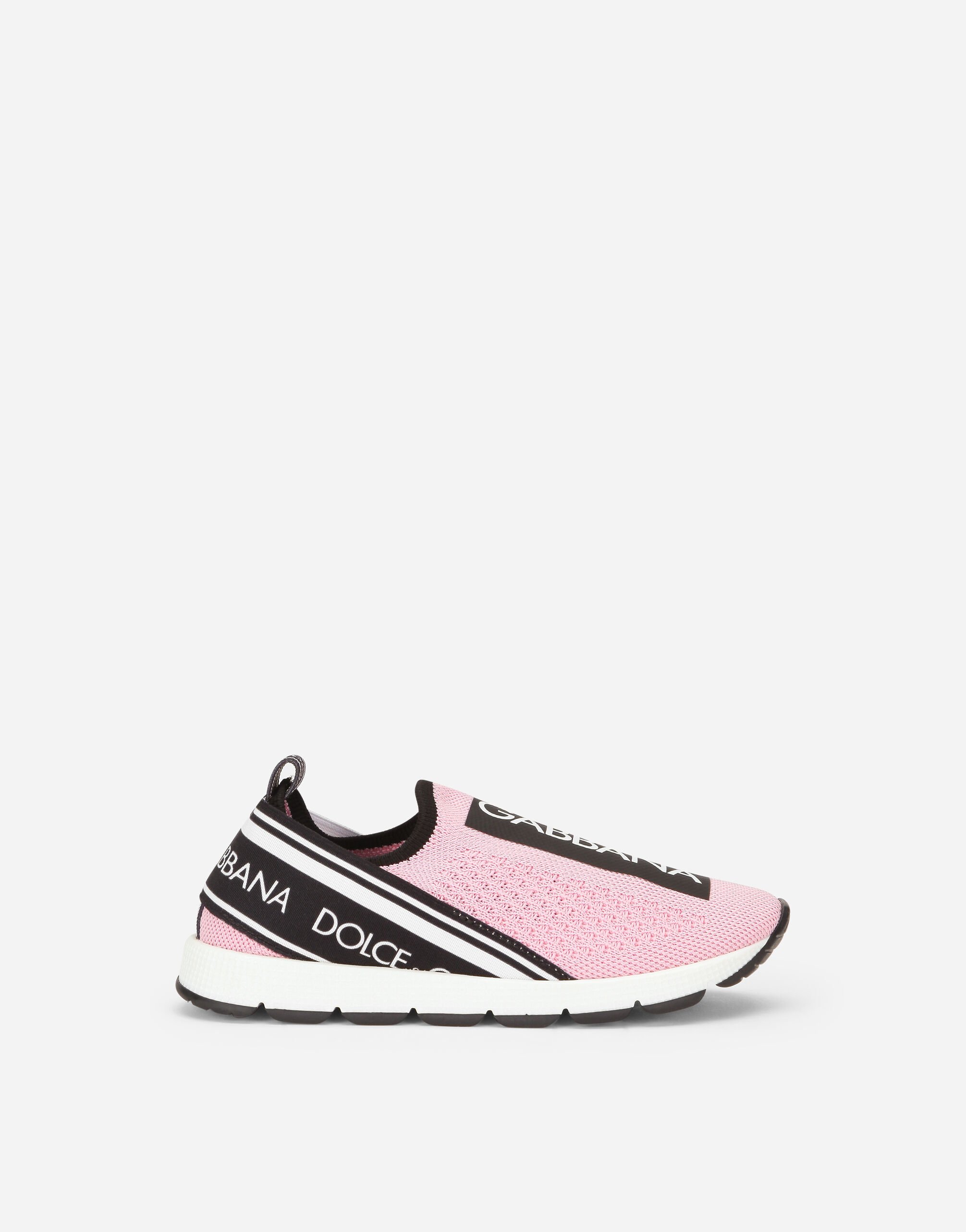 Dolce & Gabbana Sorrento slip-on sneakers with logo tape Pink D11155A1328