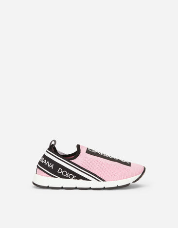 Dolce&Gabbana Sorrento slip-on sneakers with logo tape Pink D10723AH677