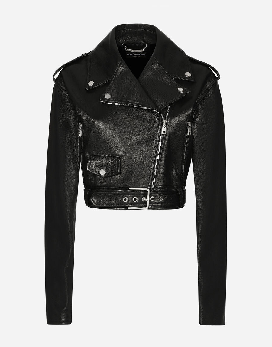 Plongé nappa leather biker jacket