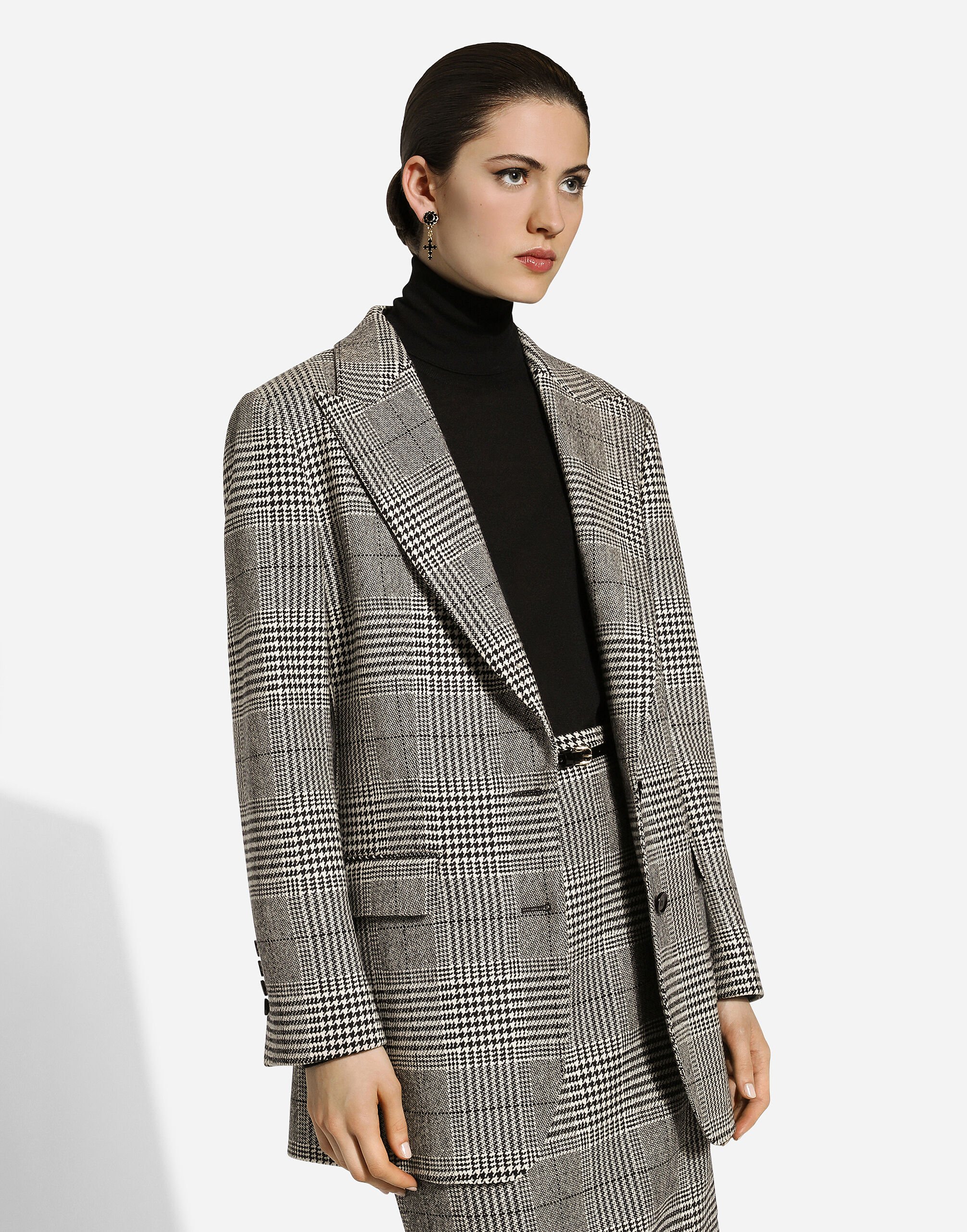 Women's glen plaid jacket cheap