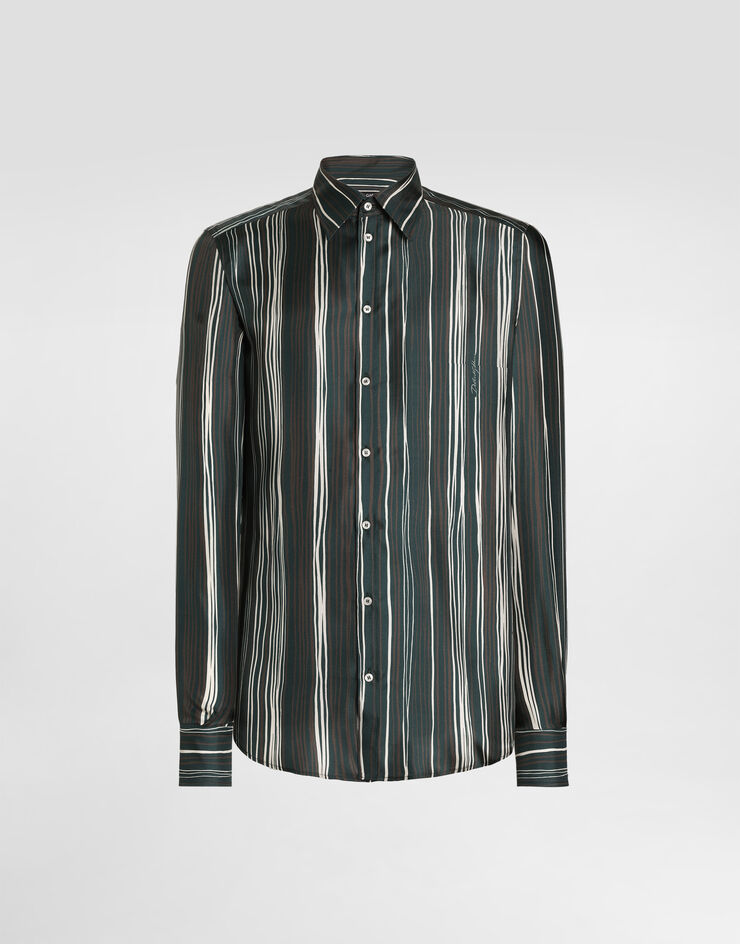 Dolce & Gabbana Stripe-print twill martini shirt Multicolor G5ML1TIS140