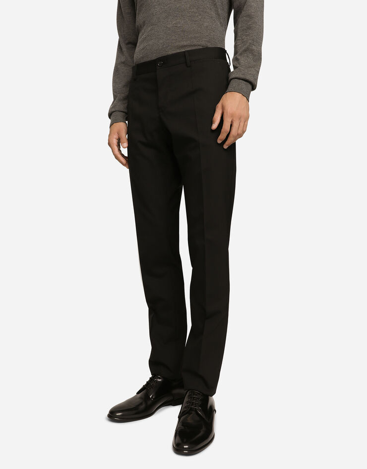 Dolce & Gabbana Double-breasted stretch wool martini-fit suit Dolce & Gabbana Double-breasted stretch wool martini-fit suit Black GK7SMTFUBFT