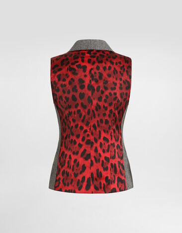 Dolce & Gabbana Vest in glen plaid flannel Multicolor F794ATFQ2O5