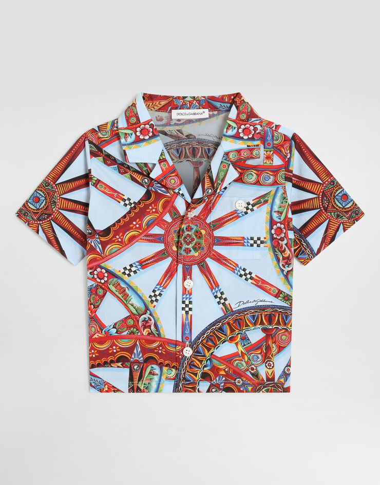 Dolce & Gabbana Carretto-print poplin shirt Multicolor L14S37HS5VV