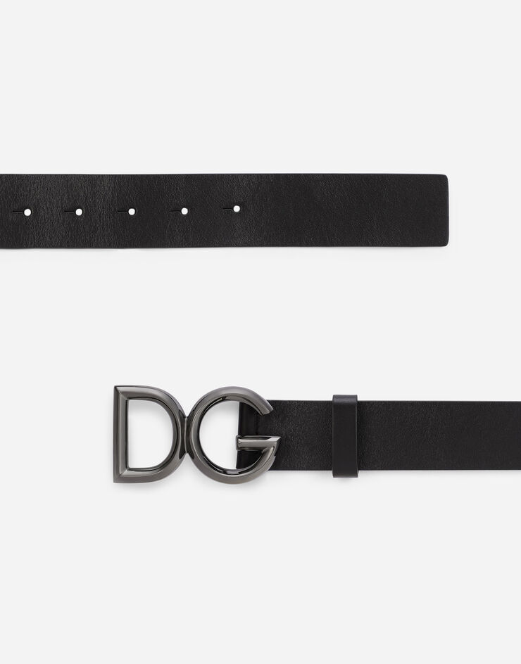 Dolce & Gabbana Luxury leather belt with DG logo NEGRO/NARANJA BC4369AV479