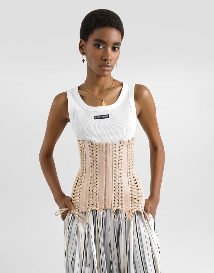 Dolce & Gabbana Silk duchess belt Pink FB420AFU1KM