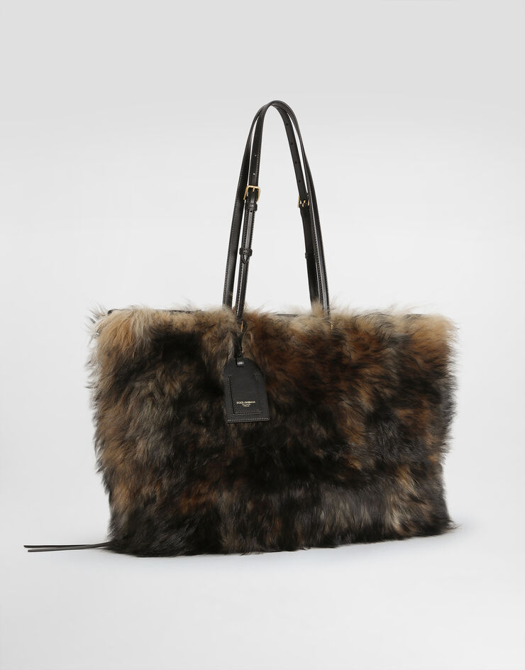 Dolce & Gabbana Bolso shopper Atene con pelo Multicolor BB2535AW942