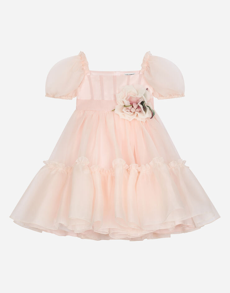 Dolce & Gabbana Vestido de organza de seda Rosa L53DR0G7K3L