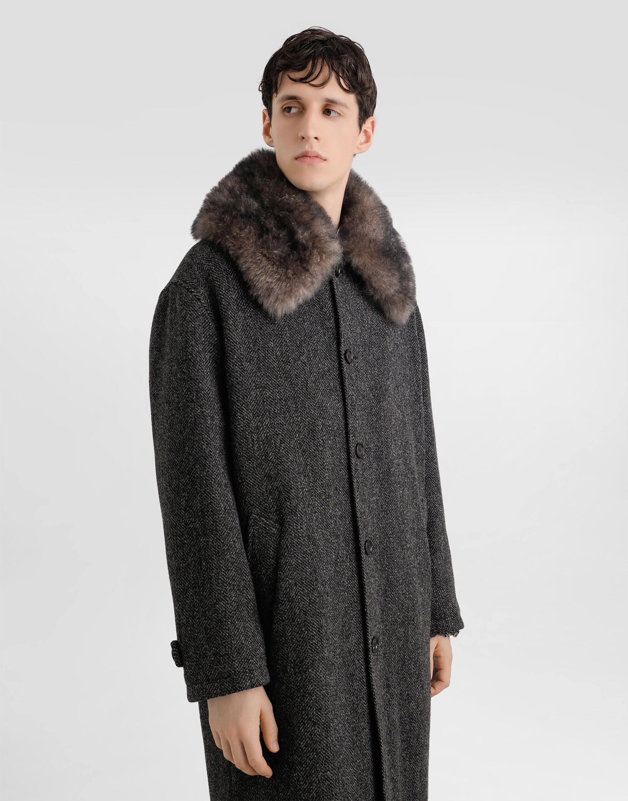 Wool chevron coat - thumbnail 4