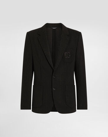 Dolce & Gabbana Pinstripe stretch jersey Portofino jacket Multicolor G2PT9ZFRGBZ