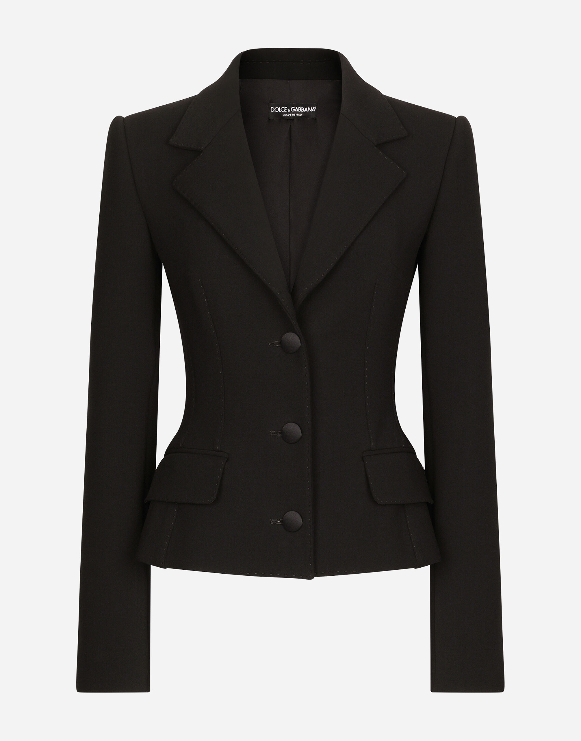 Dolce & Gabbana Single-breasted wool Dolce jacket Black F27AGTFMTAC