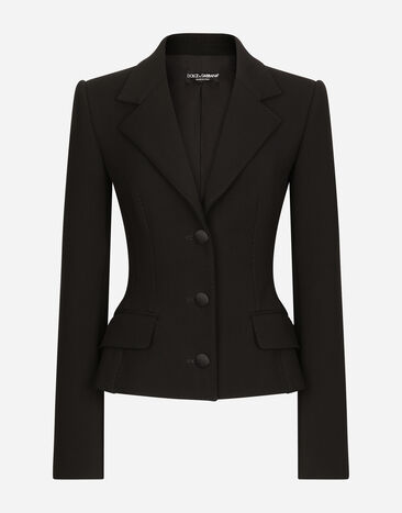 Dolce & Gabbana Single-breasted wool Dolce jacket Black FTC32TFU28J