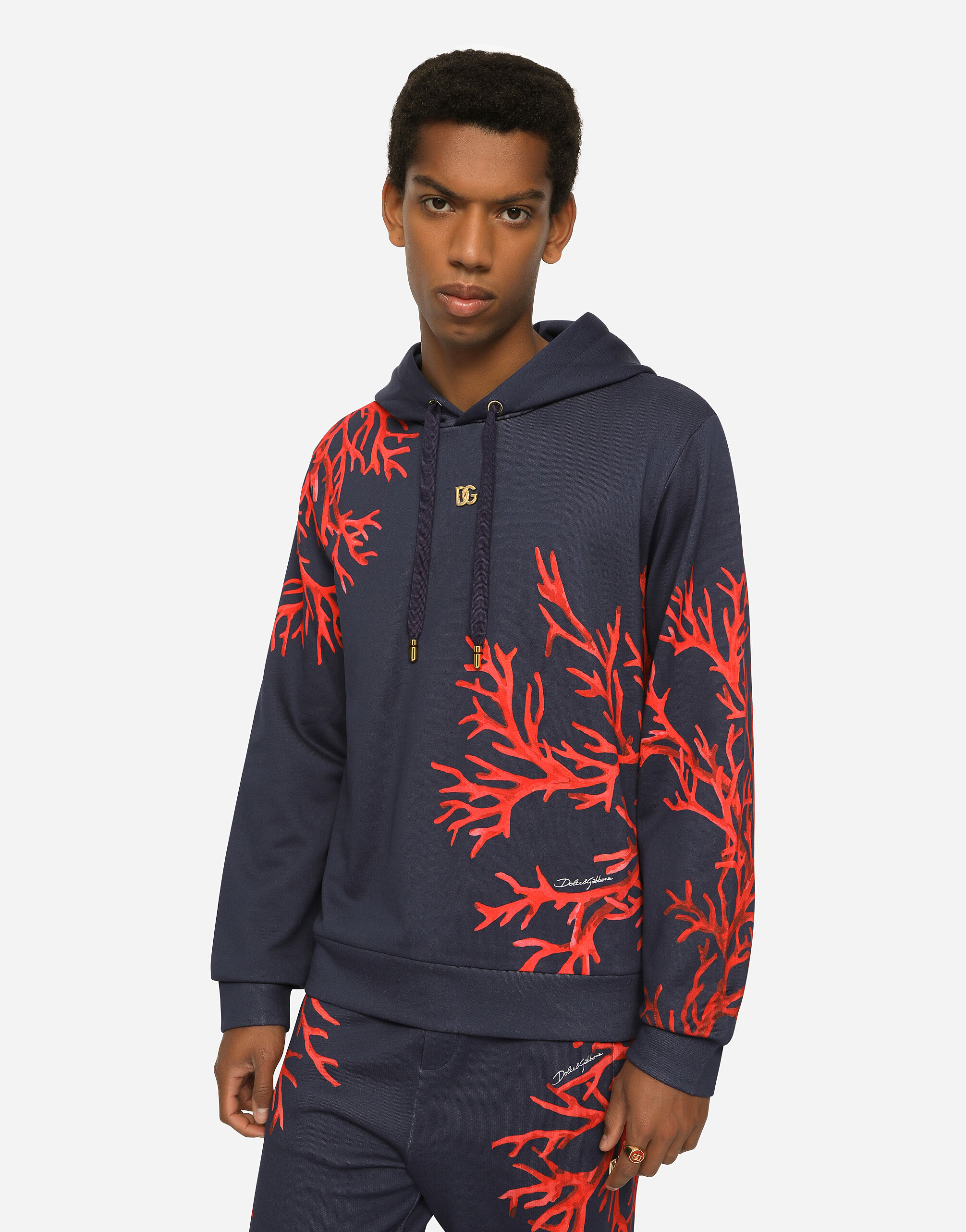FELPA CON CAPPUCCIO en Multicolore pour homme Dolce Gabbana
