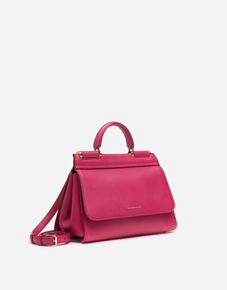 Dolce & Gabbana SOFT SMALL SICILY BAG IN CALFSKIN FUCHSIA BB6755AA409