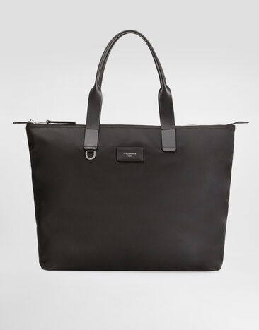 Dolce & Gabbana Shopping nylon and smooth calfskin Black BM2375AN421