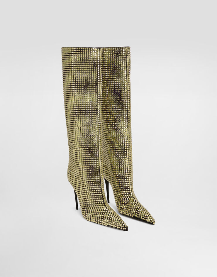 Dolce & Gabbana Bottes en cuir de veau Doré CU1161A6A02