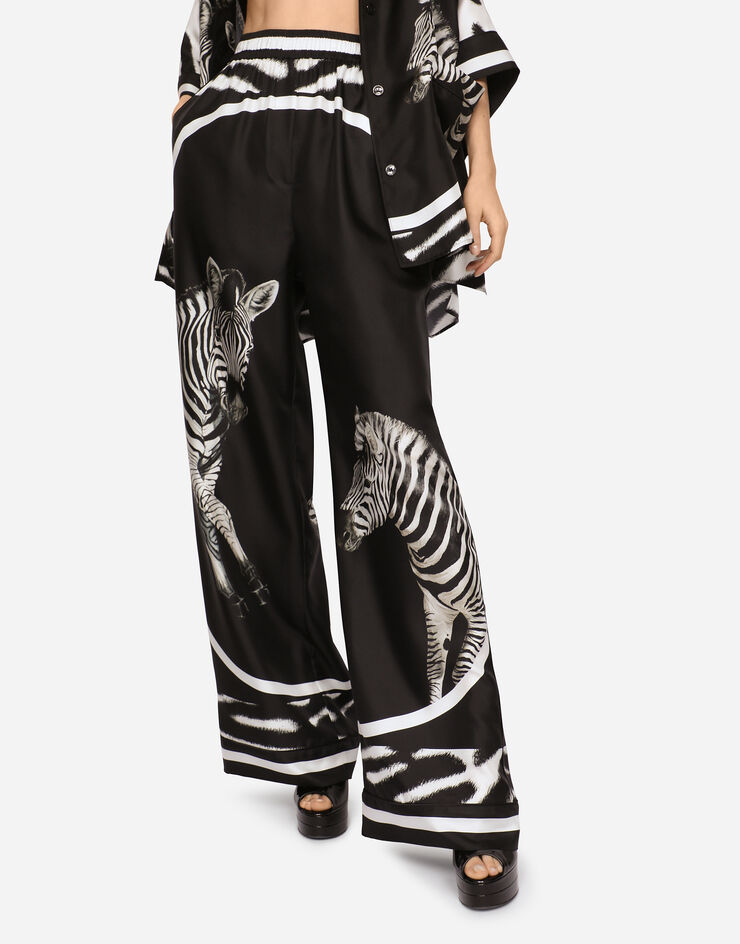 Dolce & Gabbana Zebra-print twill pajama pants Multicolor FTAMPTHI1DY