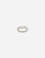 Dolce & Gabbana Easy Diamond ring in white gold 18Kt and diamonds White WRQD3GWPAVE