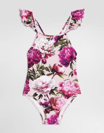 Dolce & Gabbana Peony-print one-piece swimsuit Multicolor L5J886ON0IN