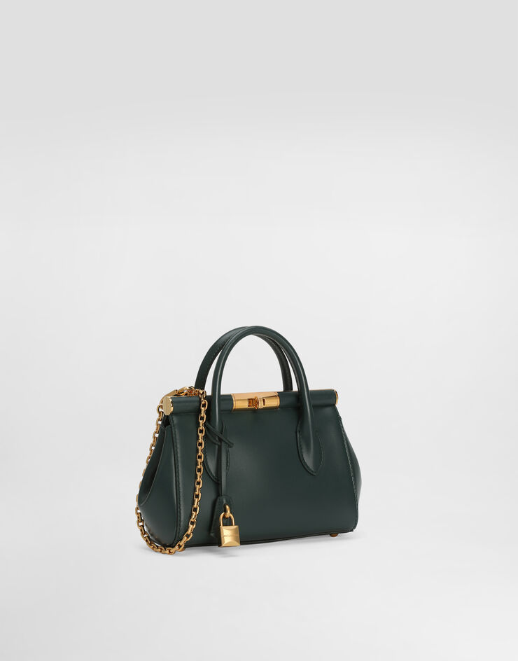Dolce & Gabbana Marlene day mini bag in palmellato calfskin Green BB7744A3G19