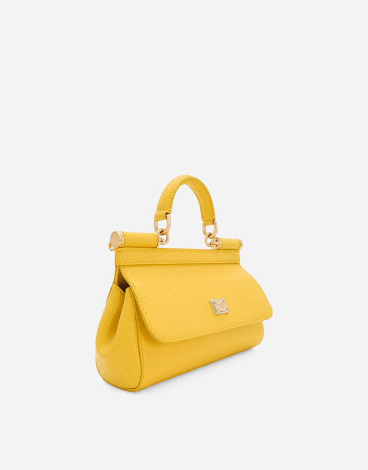 Dolce & Gabbana حقيبة يد Sicily صغيرة أصفر BB7116A1001