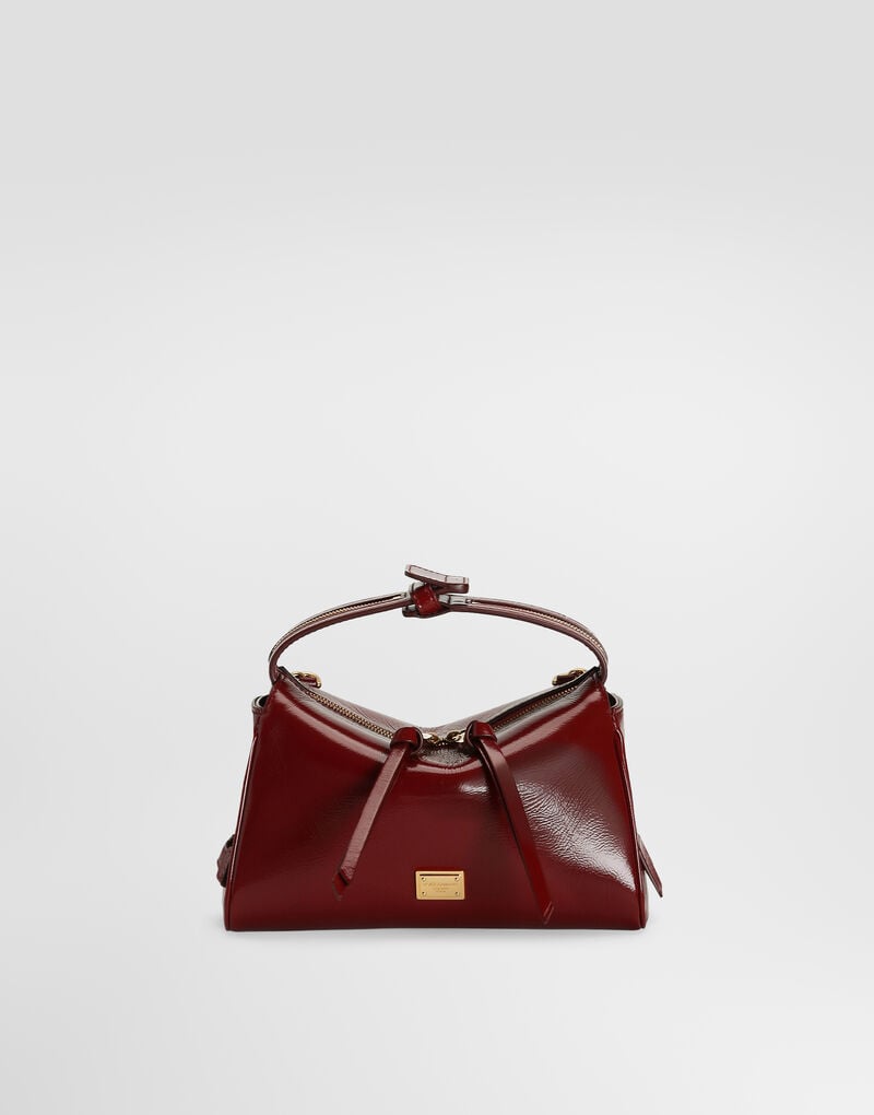Mini Vittoria Calfskin Handbag Red