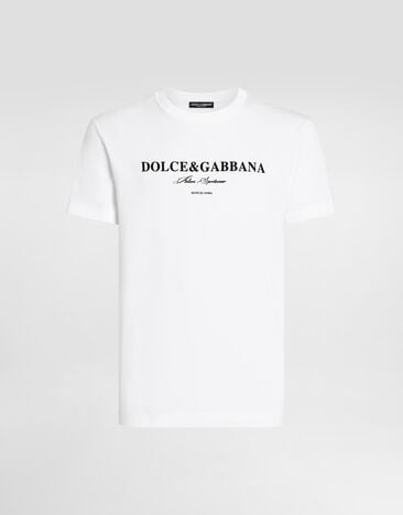 Dolce & Gabbana cotton t-shirt with print White G8RN8TG7O9Y