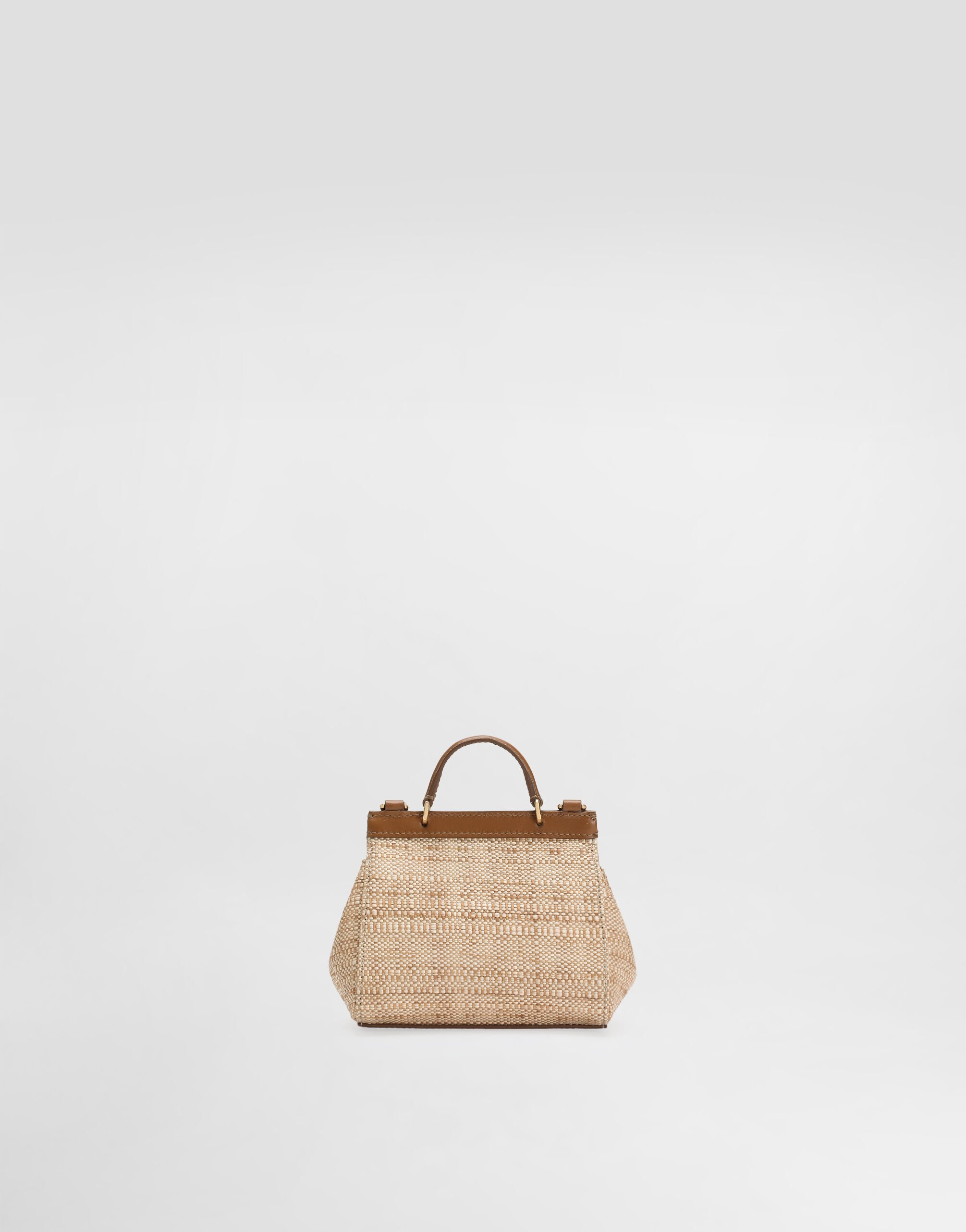 【Precious掲載】Dolce&Gabbana SICILY ハンドバッグ ラフィア ベージュのガールズ SICILY ラフィア&エンブロイダリー