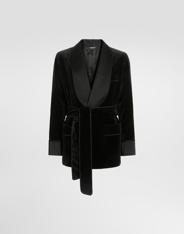 Dolce & Gabbana Velvet sicilia light jacket Dolce & Gabbana Velvet sicilia light jacket Black G2VG0TGK446