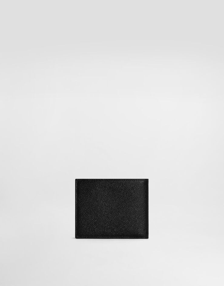 Dolce & Gabbana Calfskin wallet with coin pocket and logo tag Black BP3102AG219
