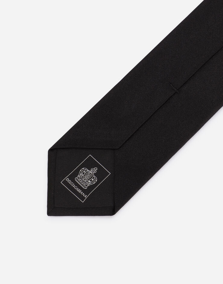 Dolce & Gabbana 6cm blade tie in silk Black GT149EG0U05