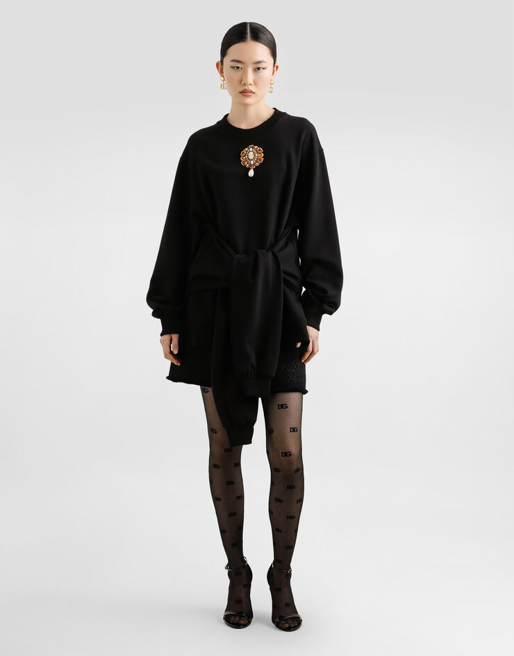 Dolce & Gabbana 棉质连帽卫衣 黑 F9S81ZHU7DU
