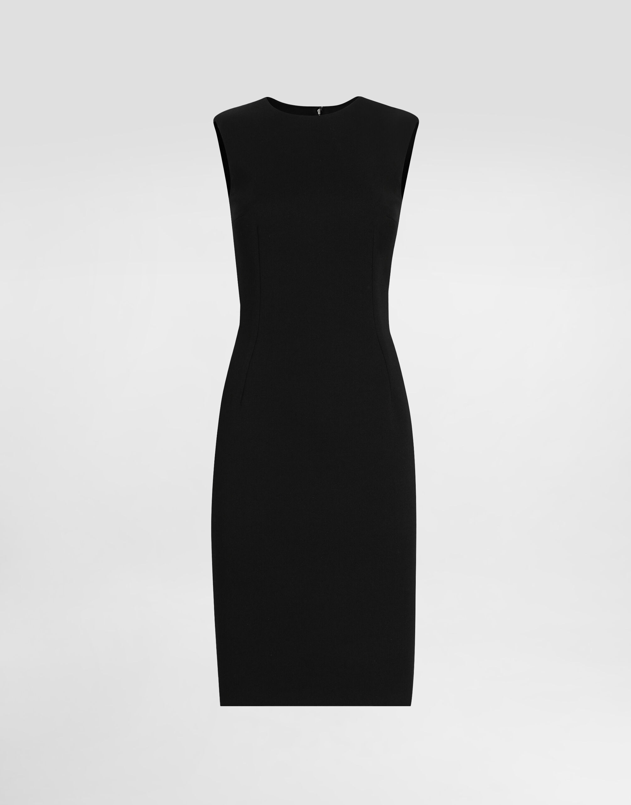 Wool calf-length sheath dress