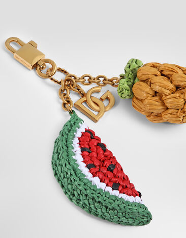 Dolce & Gabbana Raffia charms keyring Multicolor BI3511A0712