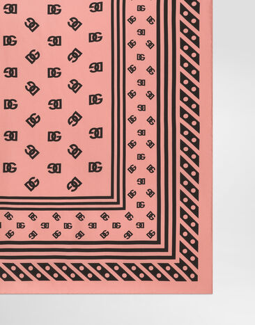 Dolce & Gabbana Платок каре 70 × 70 из шелкового твила со сплошным принтом DG Отпечатки FN092RGDB7Z