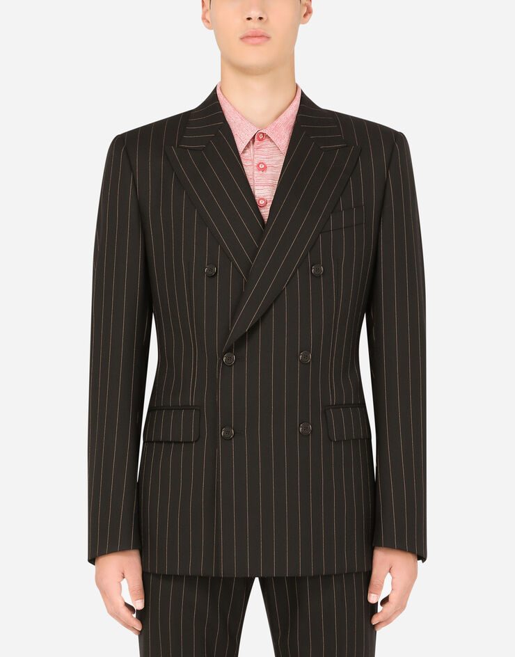 Dolce & Gabbana Double-breasted pinstripe stretch wool Sicily-fit suit Multicolor GKGJMTFRBCW